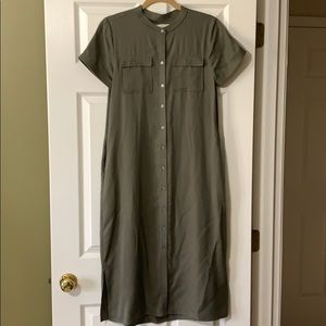 LOFT size 2 olive green shirt dress. Really cute.